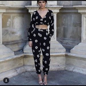 Zara trafaluc daisy pant set S